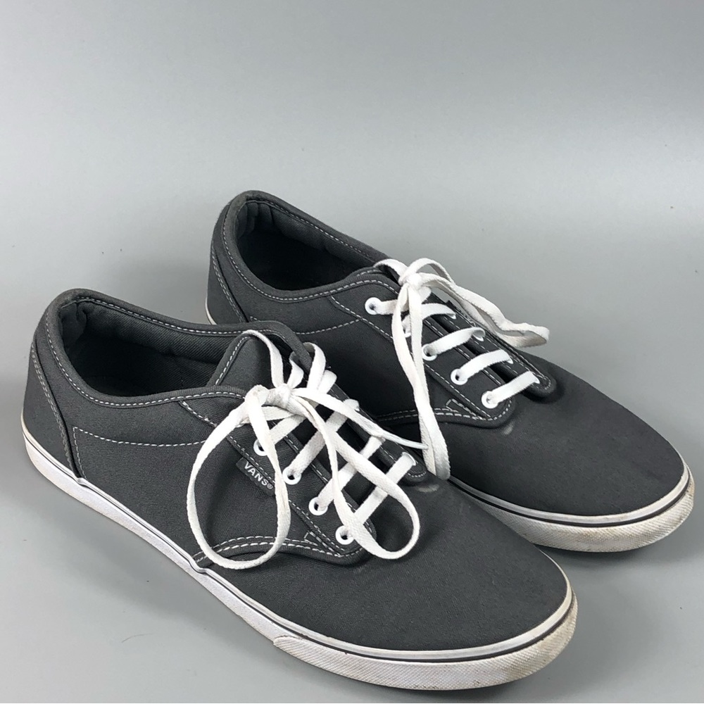 Vans Women’s Low Top Gray Sneakers Size 10 - Picture 6 of 12